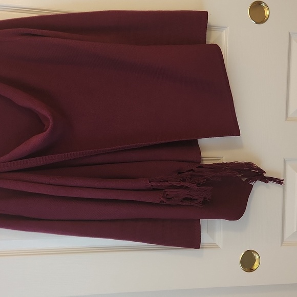 Signature Shawl Knit Cardigan Sweater Burgandy Red Size S/P (6-8) - Picture 6 of 10